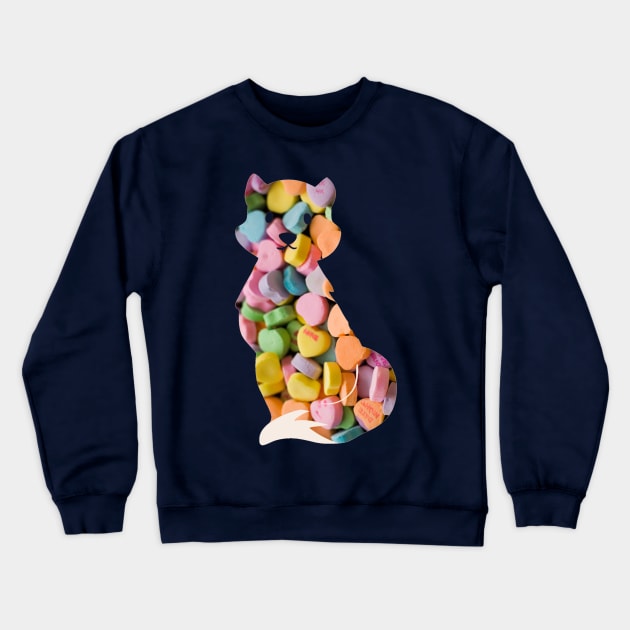 Love heart fox - Candy Crewneck Sweatshirt by LukjanovArt